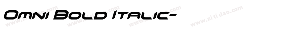 Omni Bold Italic字体转换